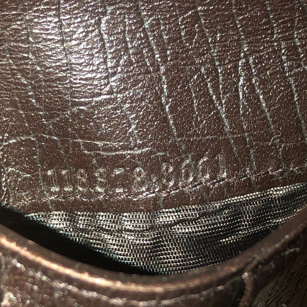 GUCCI GG Supreme Brown Leather Coated Canvas Monogram Bifold Wallet - Picture 7 of 17